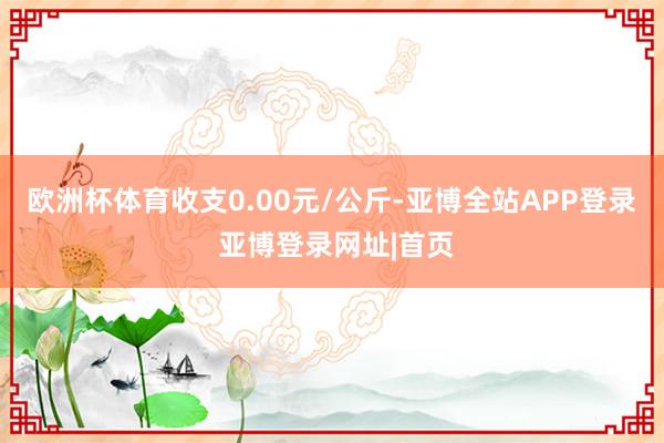 欧洲杯体育收支0.00元/公斤-亚博全站APP登录 亚博登录网址|首页