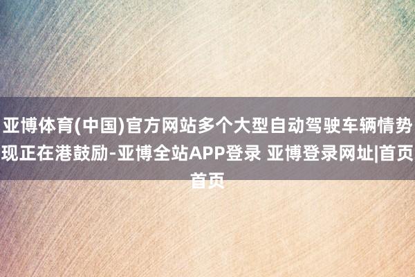亚博体育(中国)官方网站多个大型自动驾驶车辆情势现正在港鼓励-亚博全站APP登录 亚博登录网址|首页