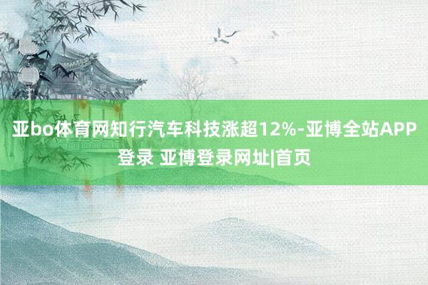 亚bo体育网知行汽车科技涨超12%-亚博全站APP登录 亚博登录网址|首页
