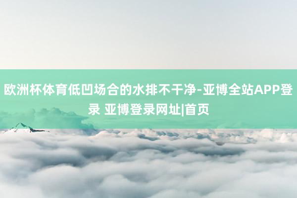 欧洲杯体育低凹场合的水排不干净-亚博全站APP登录 亚博登录网址|首页