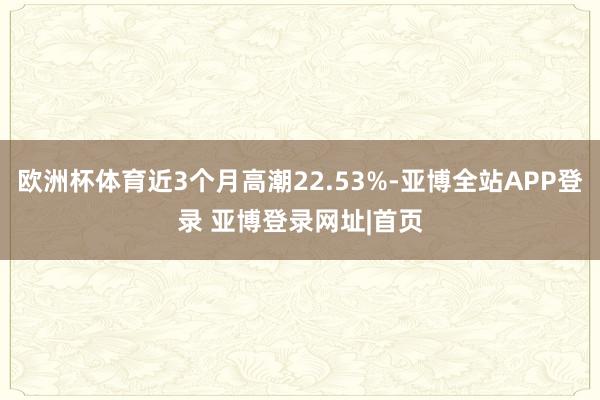 欧洲杯体育近3个月高潮22.53%-亚博全站APP登录 亚博登录网址|首页